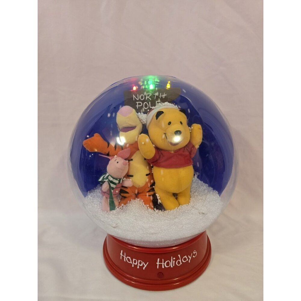 Gemmy Disney Winnie The Pooh Musical Light Up Snow Globe 13" [Plays 11 Songs]